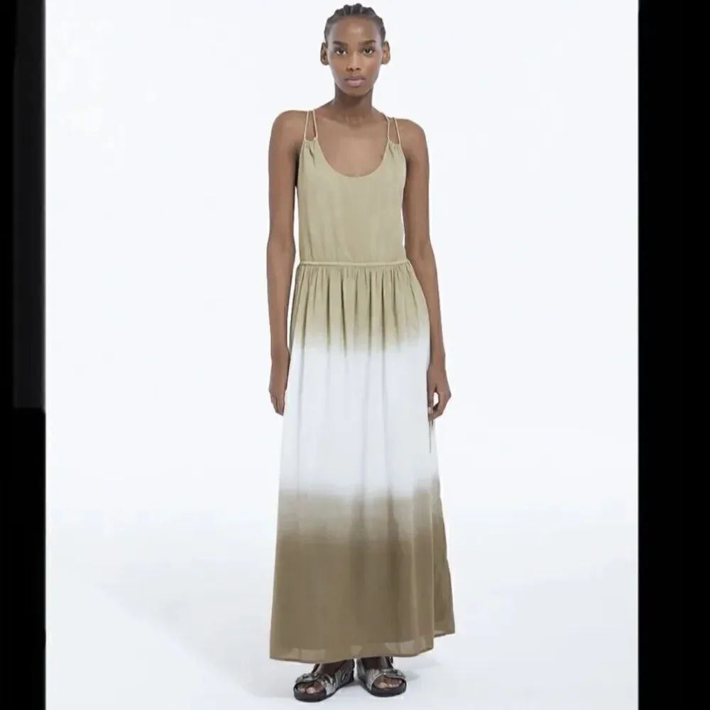 The Kooples Maxi Ombre Tan White Dress Women’s Small (1)